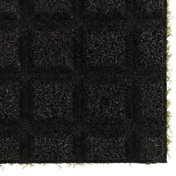 Künstliche Zimmerpflanze Kunstrasen-Fliesen 4 Stk 50x50x2,5 cm Gummi Pflanze realistisch echt, vidaXL, Höhe 0 cm