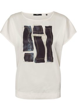 Zero T-Shirt mit Glitzeraufdruck (1-tlg) Ziersteine
