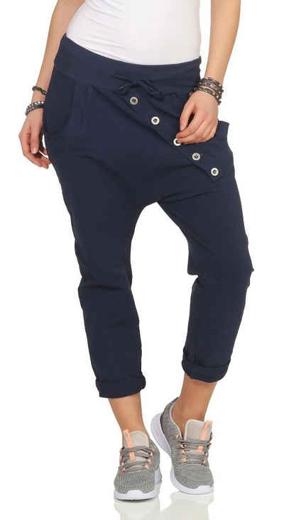 Mississhop Boyfriend-Hose Damen Baumwollhose Hose Sweatpants Jogginghose Baumwolle M.295