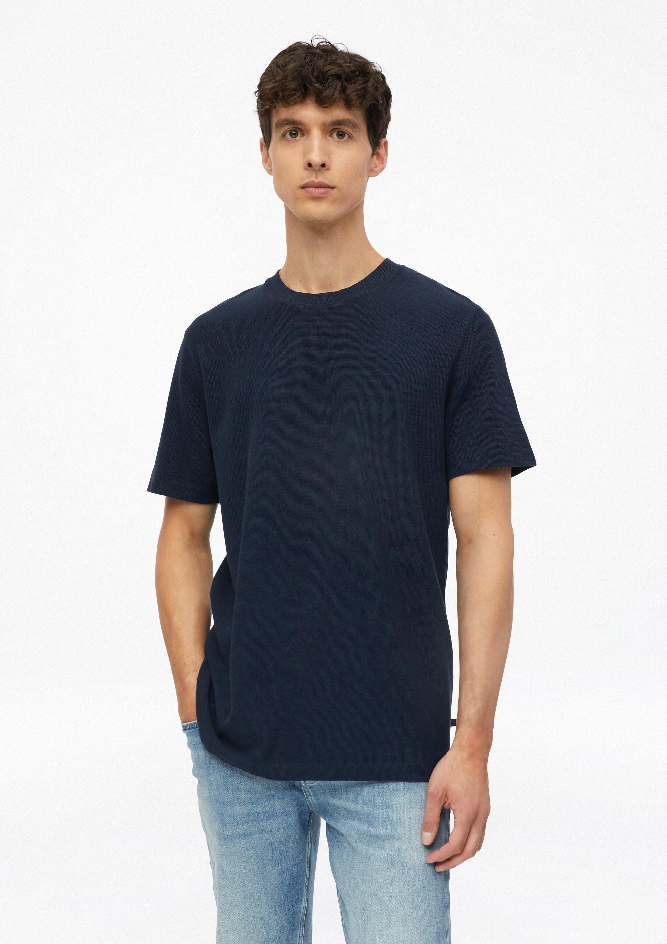 s.Oliver Kurzarmshirt T-Shirt Waffeljersey-T-Shirt aus reiner Baumwolle