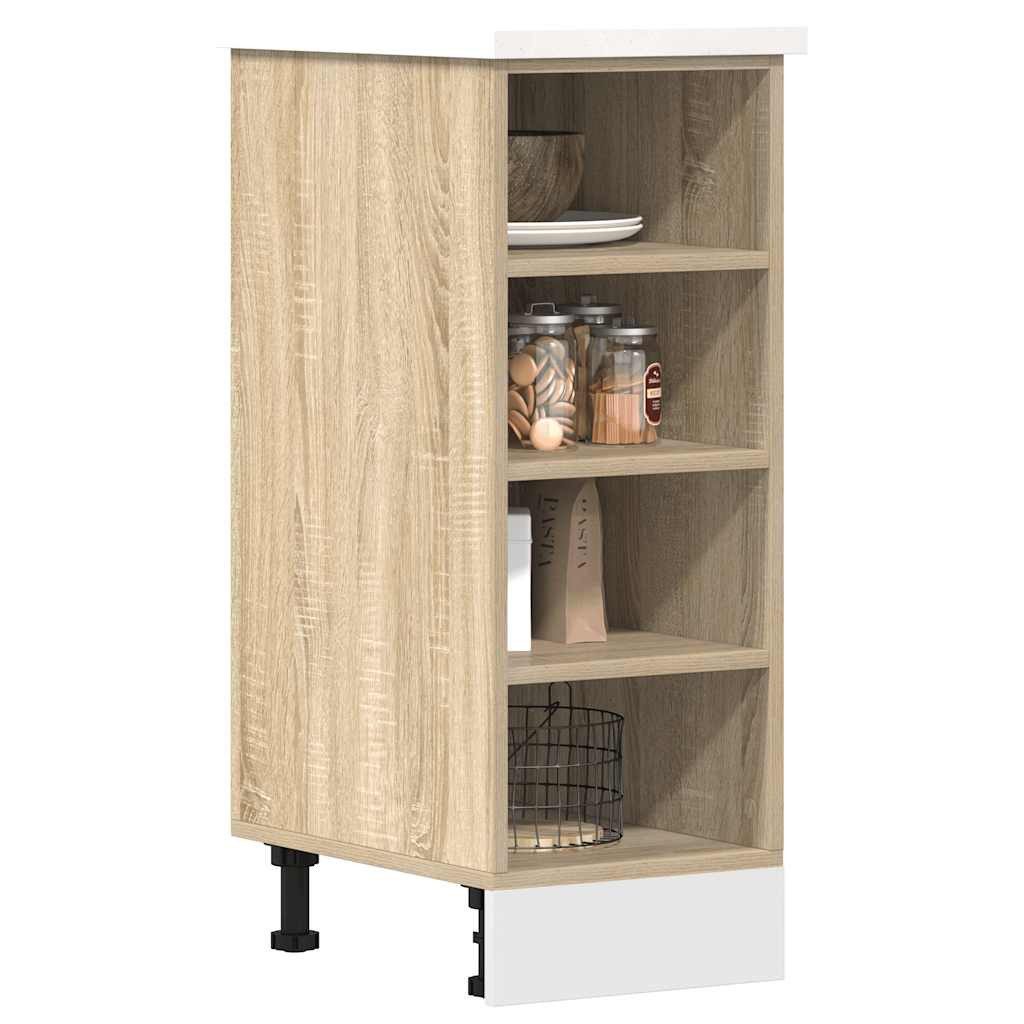 vidaXL Unterschrank NA Küchenschrank Unterschrank Sonoma-Eiche 30x44,5x81,5 cm robuster Sp