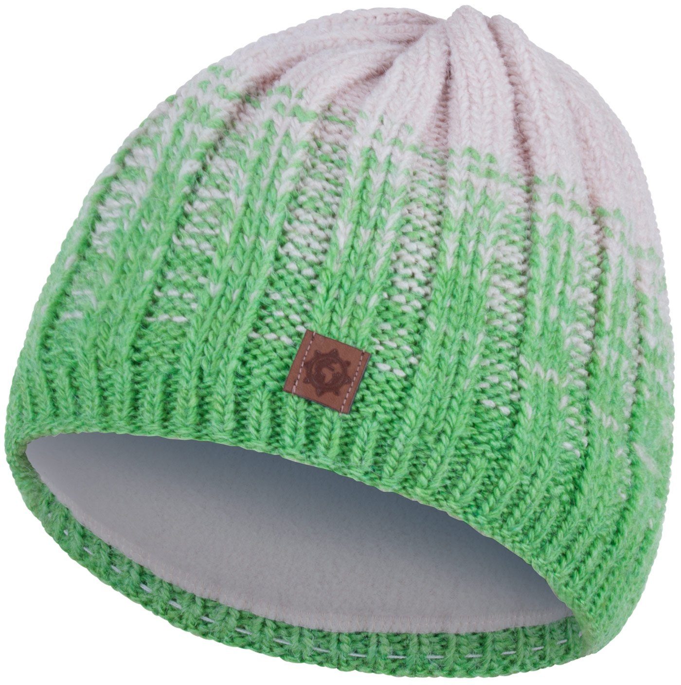 compagno Strickmütze (1-St) Kindermütze Wintermütze 2-10 Jahre Beanie Strickmütze Jungen Mädchen grün