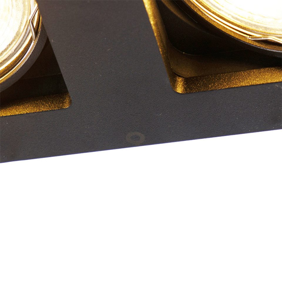 Qazqa LED Einbaustrahler Qure, ohne Leuchtmittel, GU10, Schwarz, Modern, Al günstig online kaufen