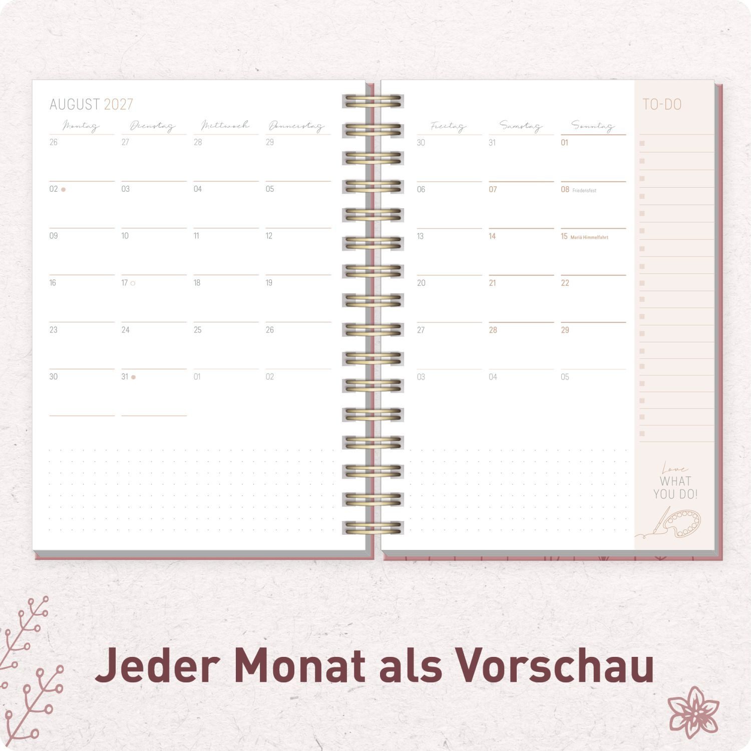Häfft Terminkalender Lieblings-Timer 2026/2027 / 17 Monate / A5, Wire-O-Bindung – Bild 5 von 5
