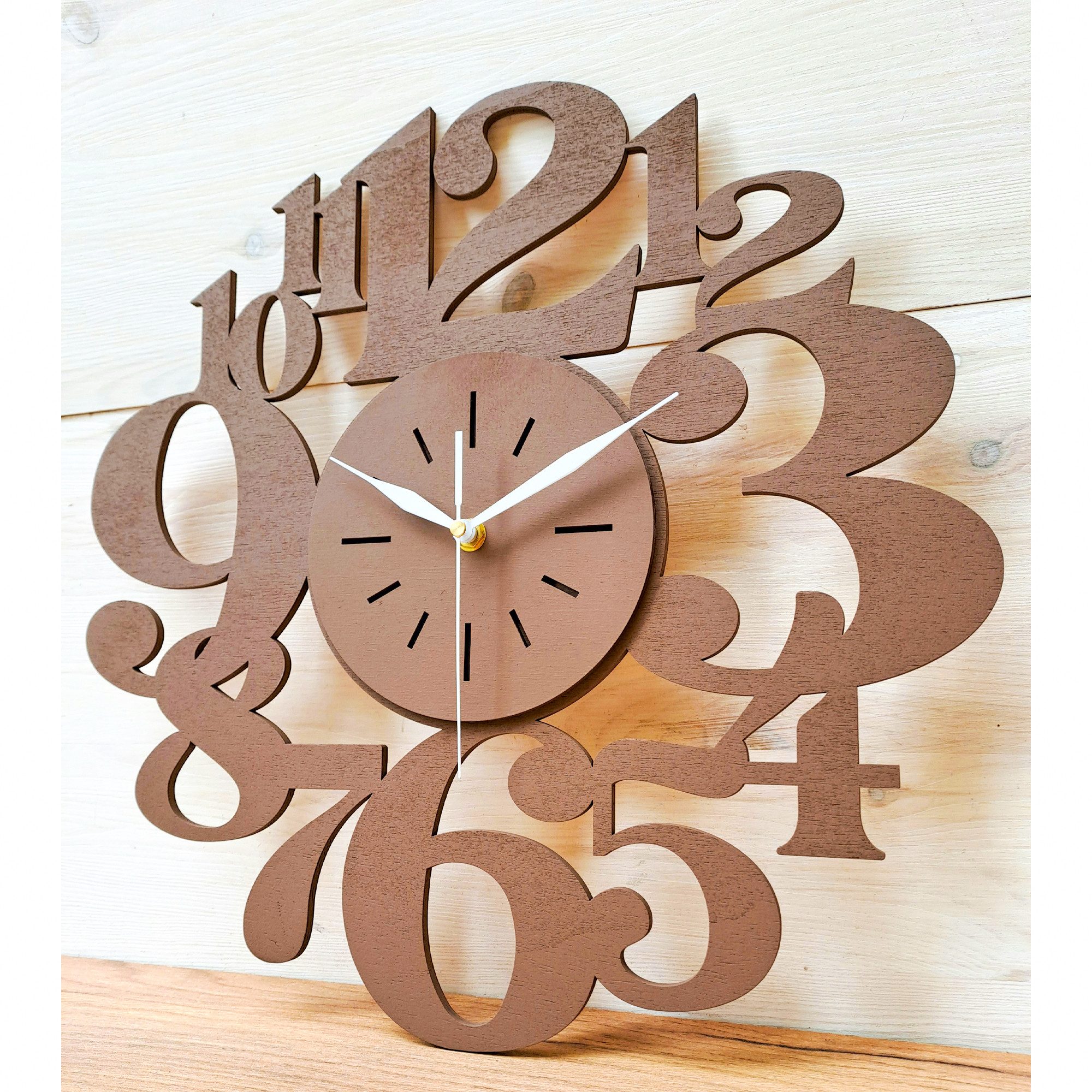 ORNAMENTI Wanduhr Handmade, grosse,modern, geometrisch, holz, günstig online kaufen