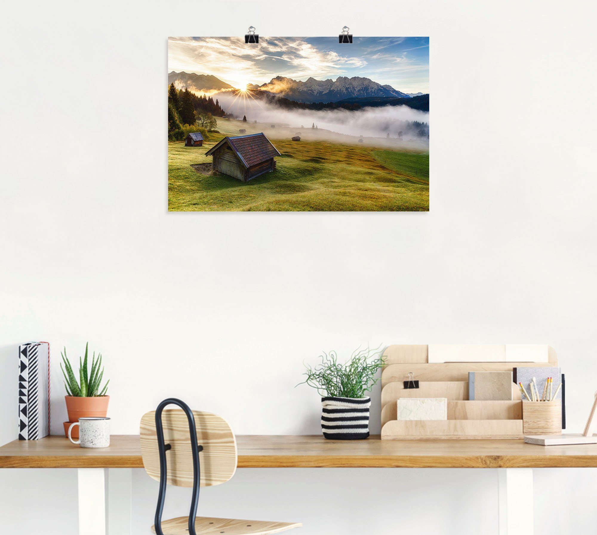 Artland Wandbild »Herbst in Bayern«, Berge & Alpenbilder (1 Stück), in vielen Größen & Produktarten - Alubild / Outdoorbild für den Außenbereich, Leinwandbild, Poster, Wandaufkleber / Wandtattoo auch für Badezimmer geeignet-HomeTrends