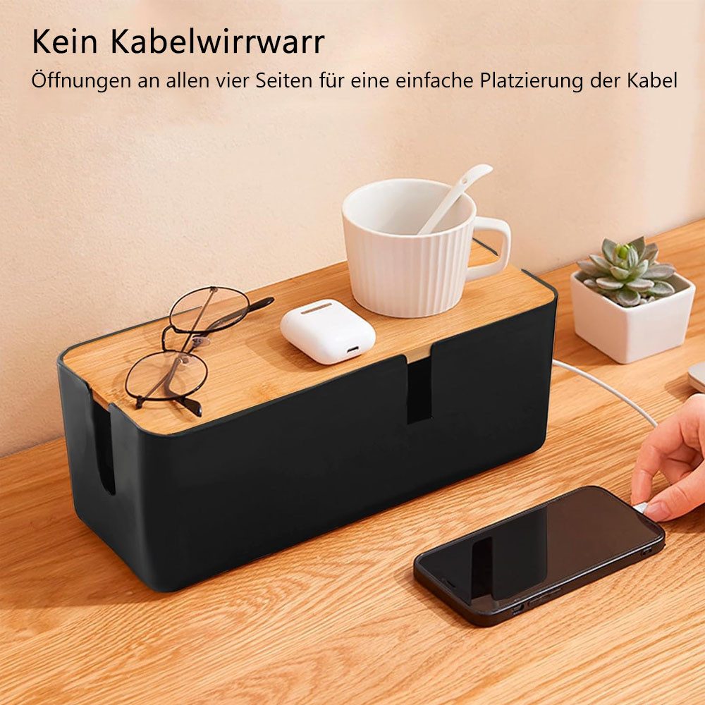 TUWENA Kabelkanal Kabelmanagementbox,Kabelorganizer zum Verstecken von Kabeln&Steckdosen