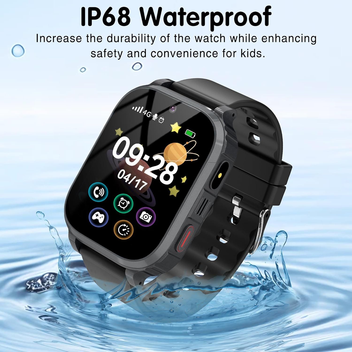 YEDASAH Smartwatch (4,6 cm, sim-karte), Kinder Smartwatch 4G