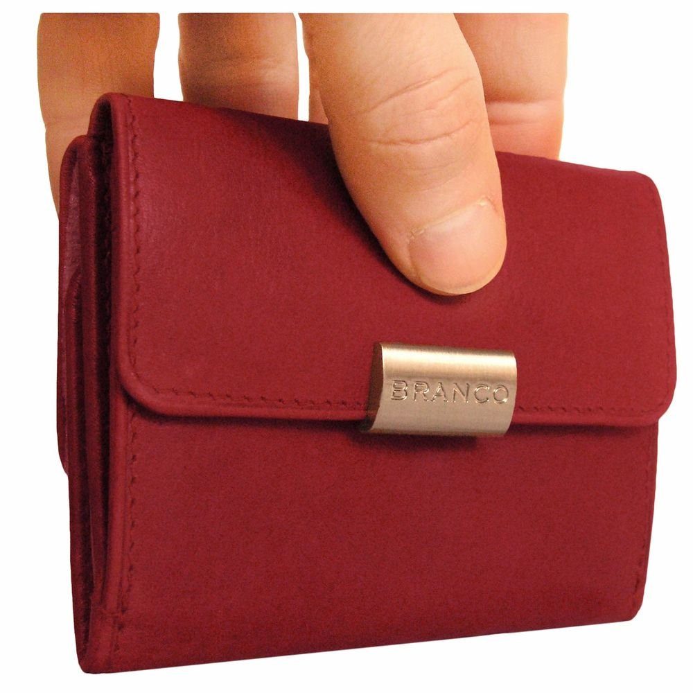 BRANCO Mini Geldbörse Kleine Damen-Geldbörse / Portemonnaie, Leder, Braun, günstig online kaufen