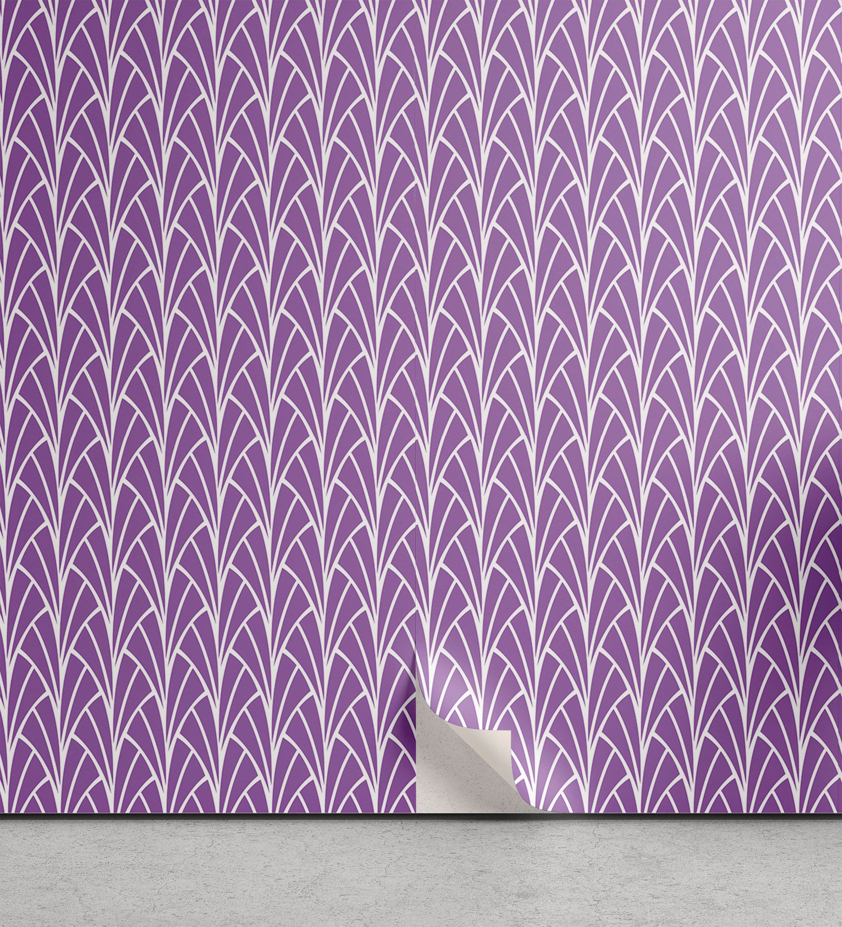 Abakuhaus Vinyltapete selbstklebendes Wohnzimmer Retro Floral Küchenakzent, Jugendstil Abstract