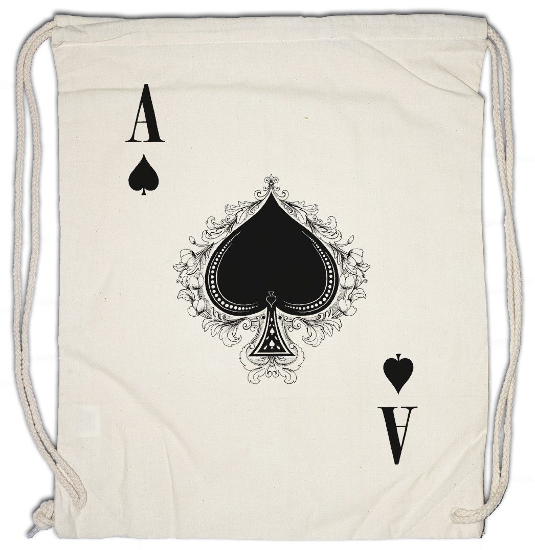Urban Backwoods Turnbeutel Ace Of Spades III Turnbeutel Pik As Spade Ace Poker Card Casino Karte (1-tlg), Royal Flush Spielkarte Las