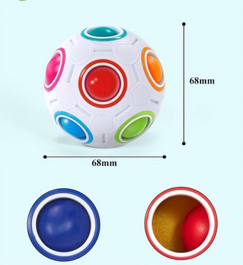 LENBEST Lernspielzeug Regenbogenball-Puzzlespiel, Zauberball-Geschicklichkeitsspiel (1-St)
