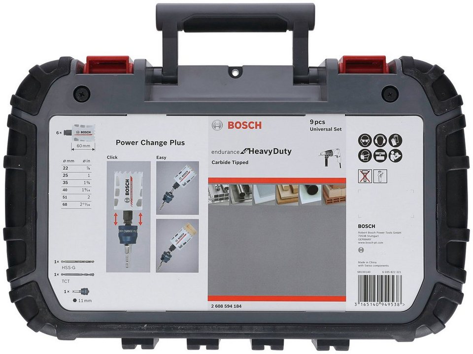 Bosch Professional Lochsäge Carbide Lochsäge Endurance for Heavy Duty, Set,