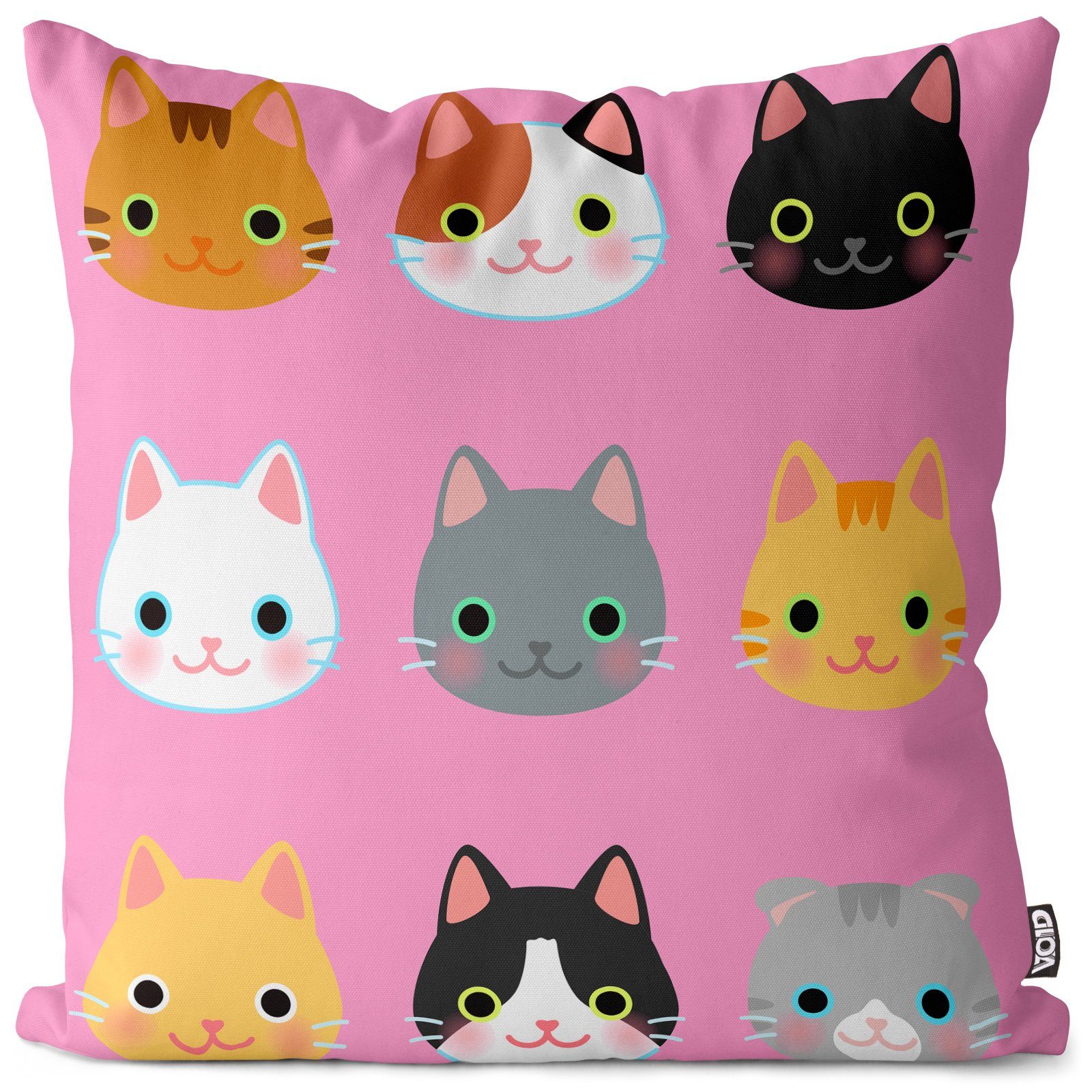 Anime Kitty Kissenbezug, Katze Kissenbezug Kinderzimm VOID Katzen Japan Sofa-Kissen Spielzeug (1 Haustier Kinder Stück),
