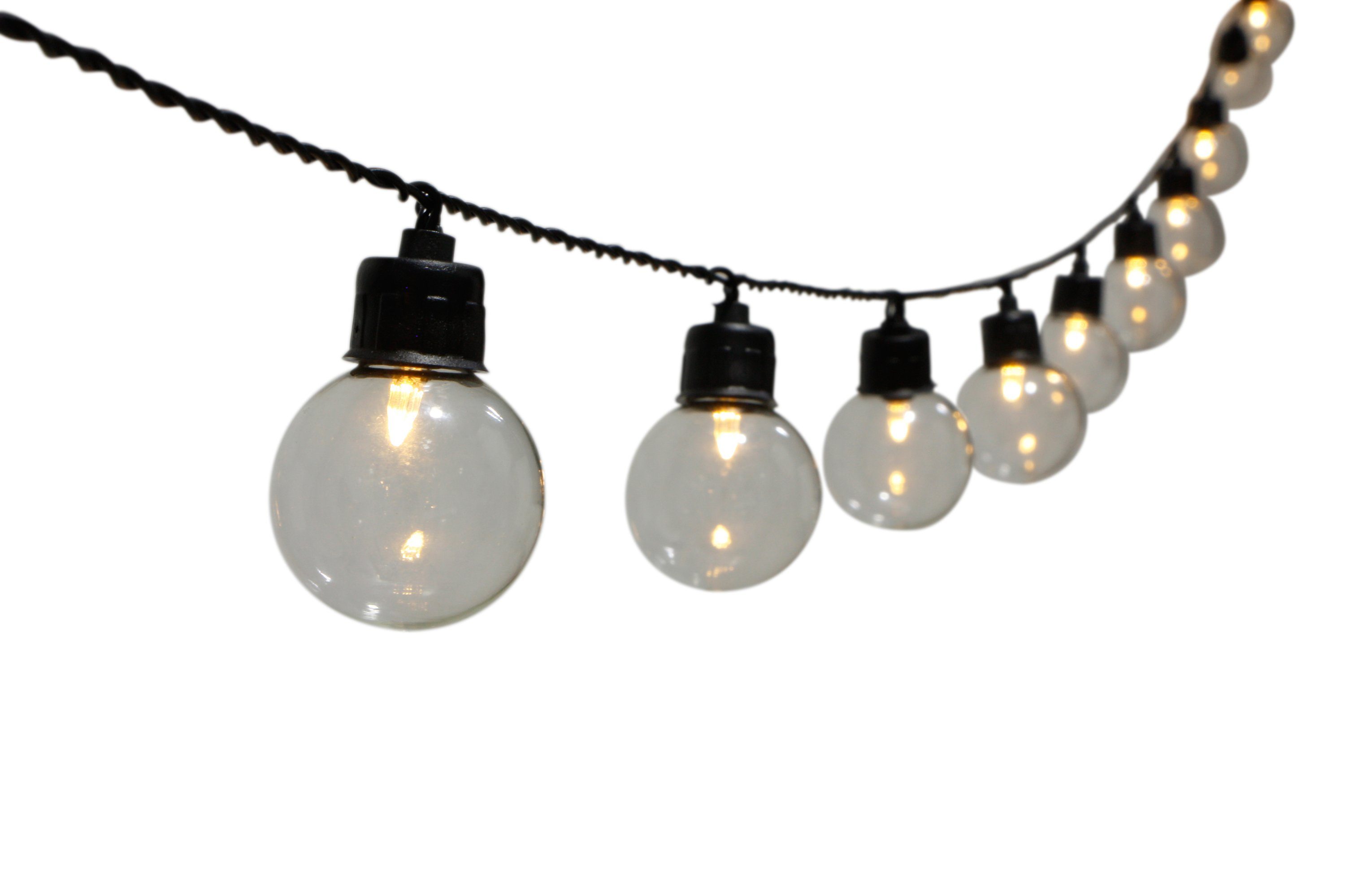 Dehner LED Solarleuchte Solar-Lichterkette Ronda, Lichtfarbe warmweiß, Länge 380 cm, Warmweiß