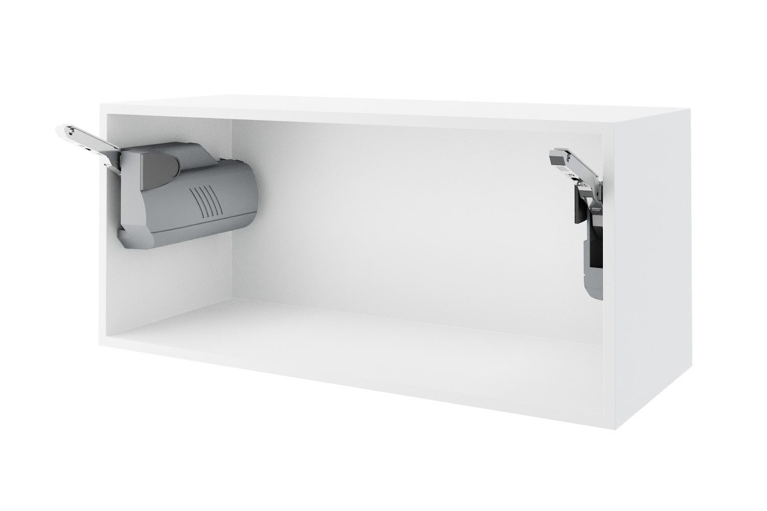 Feldmann-Wohnen Klapphängeschrank Kvantum (1-türig, 1 Fach, Türanschlag oben, Soft-Close, 1-St., Fronten mit dekorativen Fräsungen und leicht abgerundeten Ecken) 80cm Front- und Korpusfarbe wählbar mit 1 Klapptür