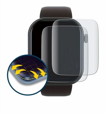 BROTECT Full-Screen Schutzfolie für Smartwatch IDW15 1.8", Displayschutzfolie, 2 Stück, 3D Curved matt entspiegelt Full-Screen Anti-Reflex