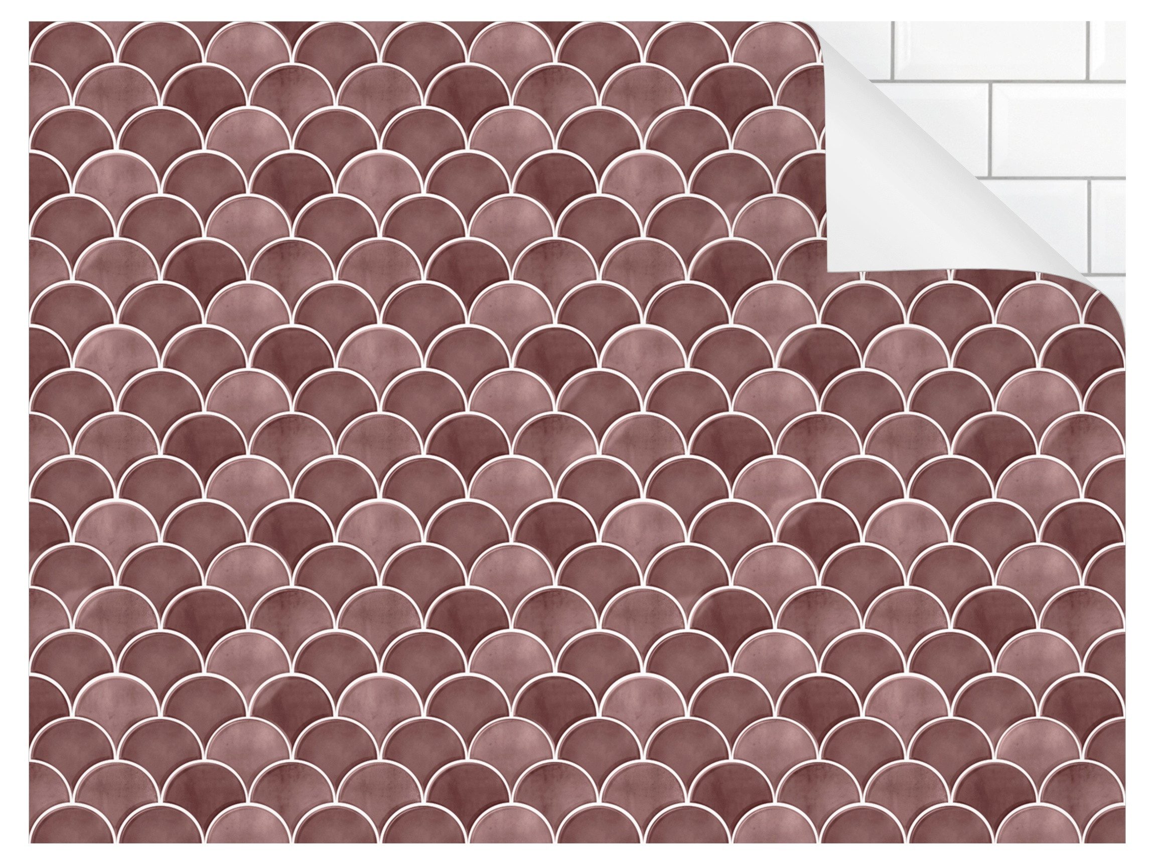 Bilderdepot24 Küchenrückwand selbstklebend rosa mit Motiv, (1-tlg., Nischenrückwand - für Fliesenspiegel ohne Bohren - matt), Nischenrückwand Fliesenoptik fugenlos Wandpaneel Küche Herd