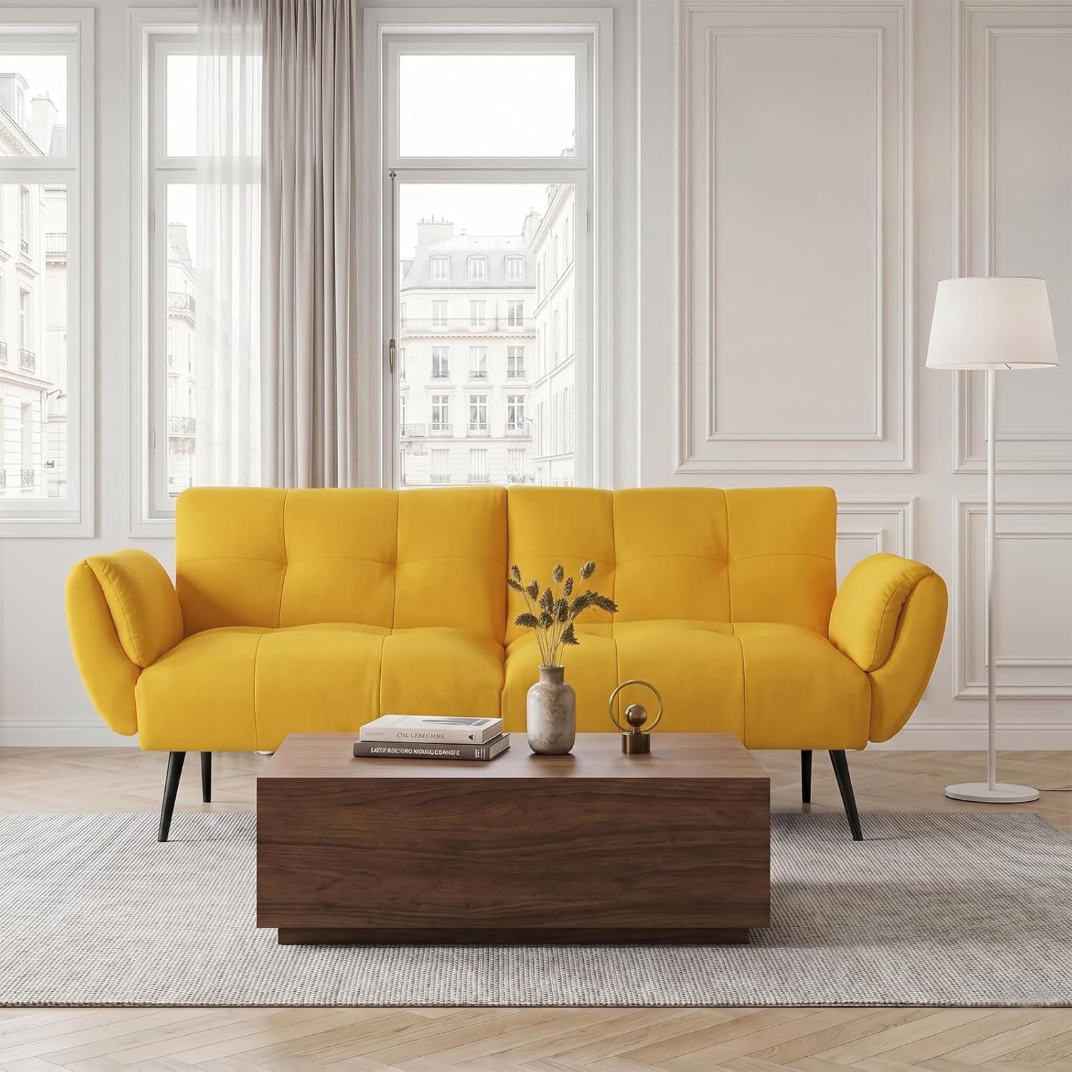 Jiexi 3-Sitzer Sofa Mit Schlaffunktion, Klappsofa Sofa 3 Sitzer, Geeignet Wohnzimmer