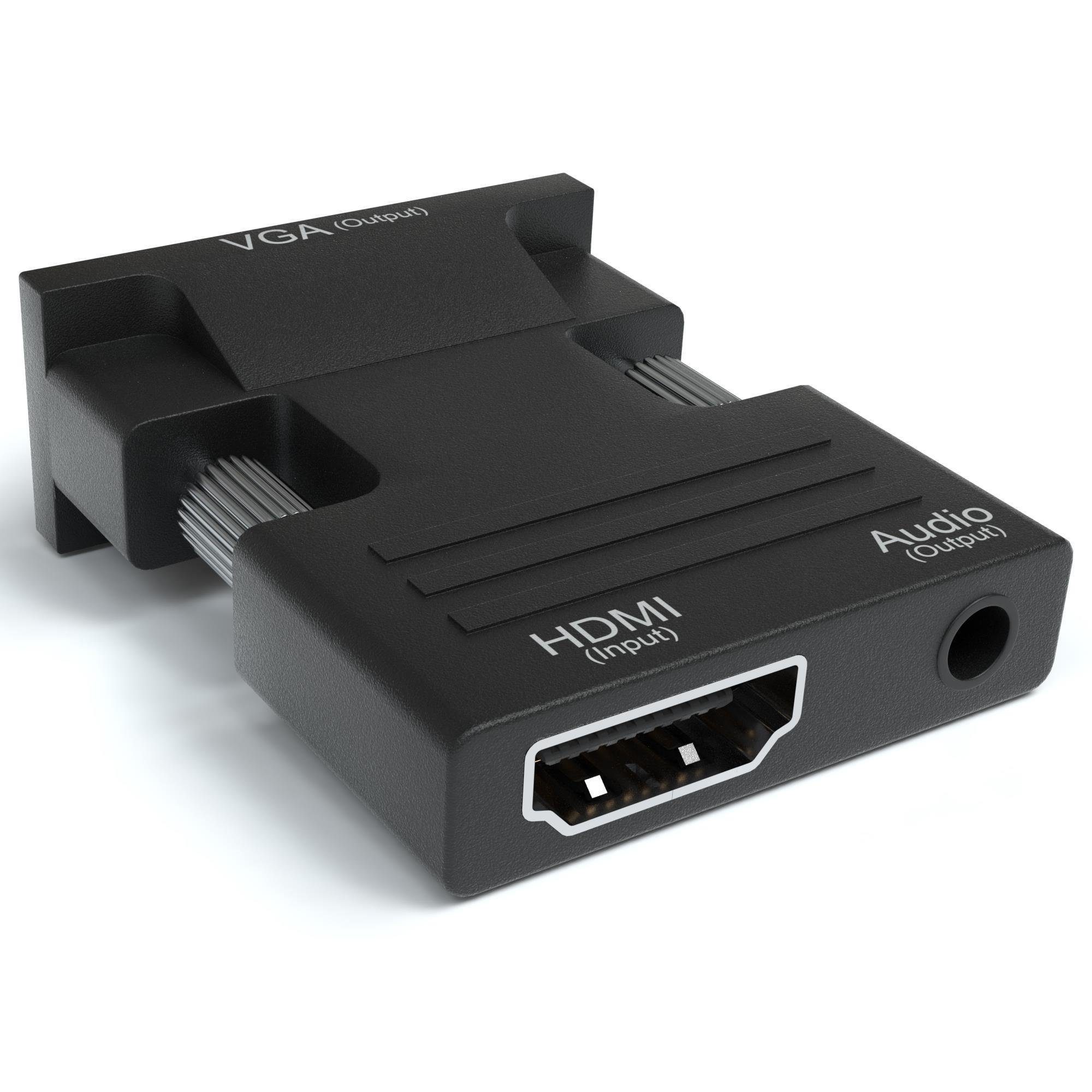 JAMEGA HDMI zu VGA Adapter HDTV 1080p Konverter Audio & Videokabel für PC, HDMI-Adapter