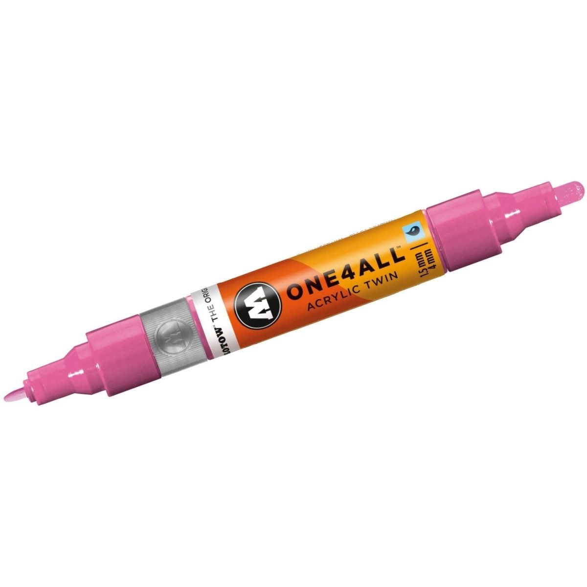 MOLOTOW Permanentmarker Permanentmarker One4All Acrylic Twin nachfüllbar 1,5 und 4mm fuchsiapi
