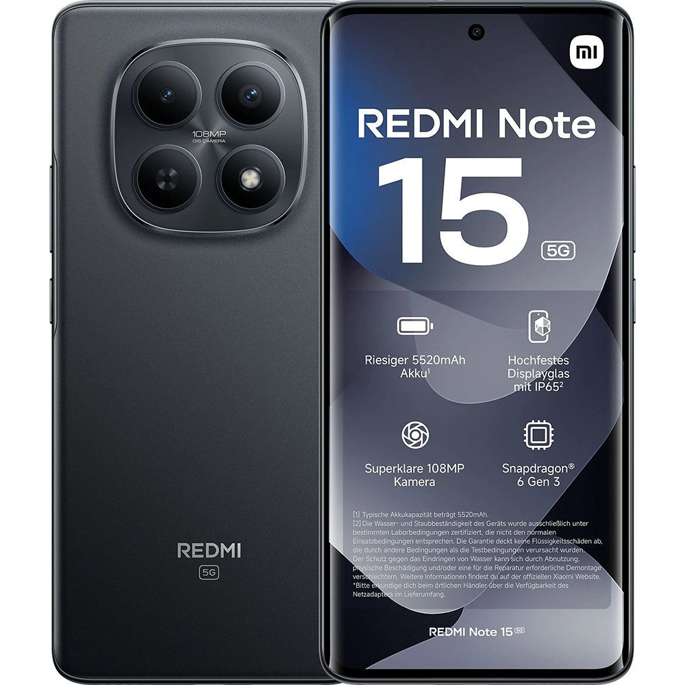 Xiaomi Redmi Note 15 5G 8+256GB Smartphone Handy (108 MP Kamera)