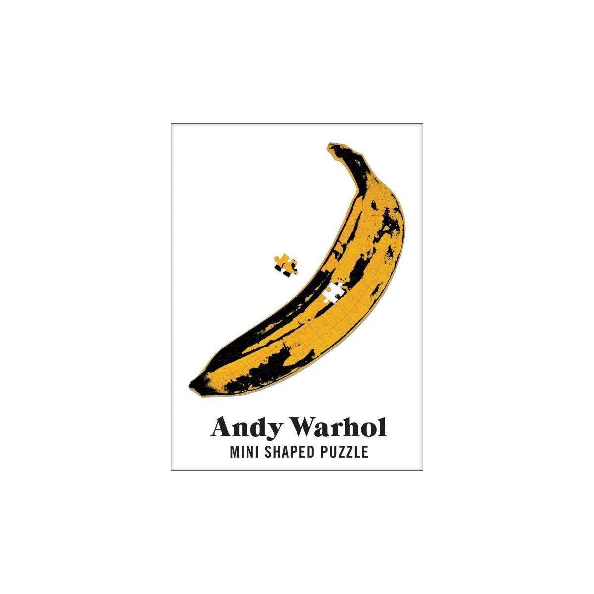 abrams&chronicle Puzzle 59987 - Andy Warhol Mini-Puzzle in Form einer Banane, 75 Teile, 75 Puzzleteile