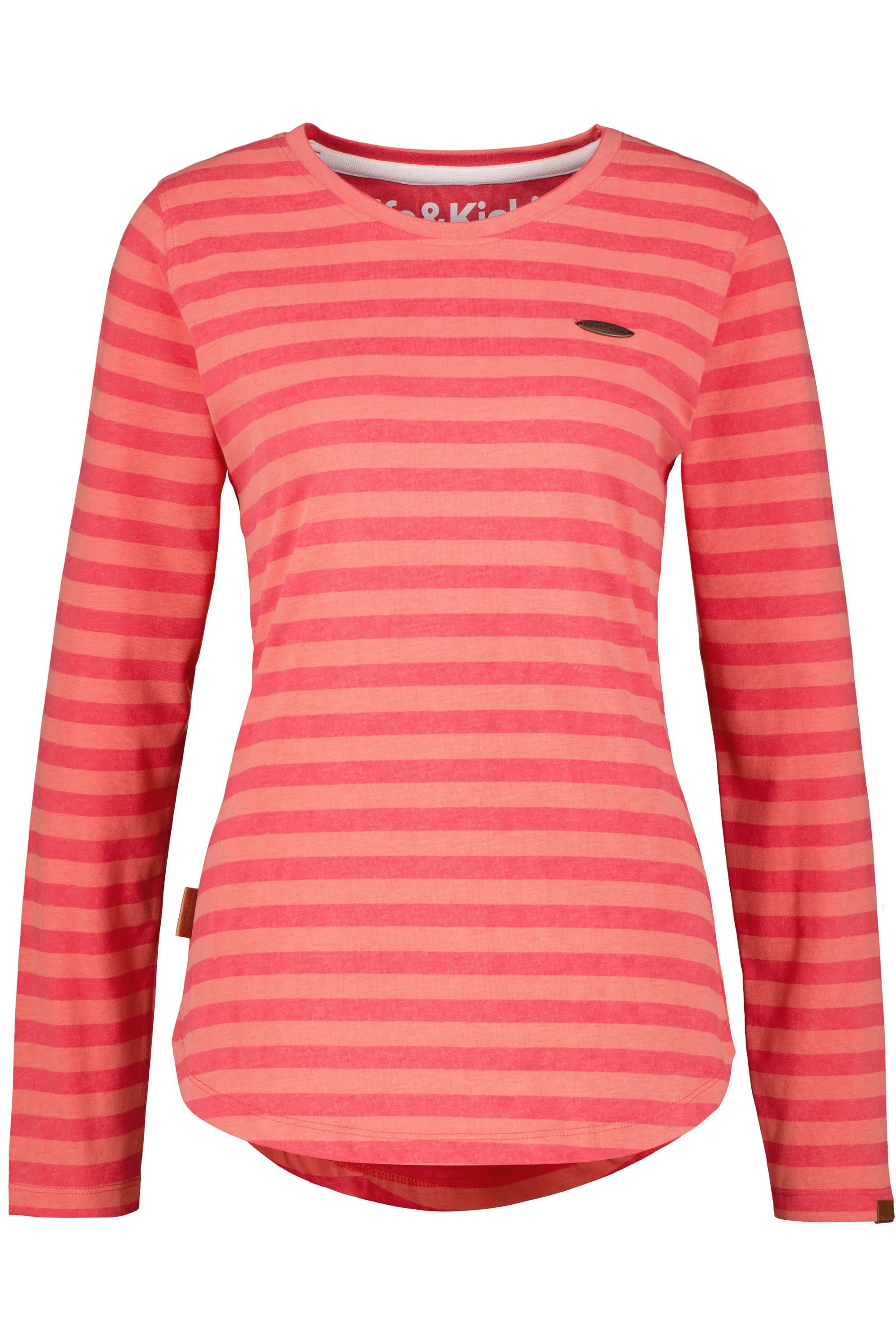 Damen coral Longsleeve Langarmshirt melange Kickin & LeaAK Langarmshirt Z Alife