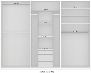 rauch Drehtürenschrank Oteli inkl. Passepartout optional mit Beleuchtung