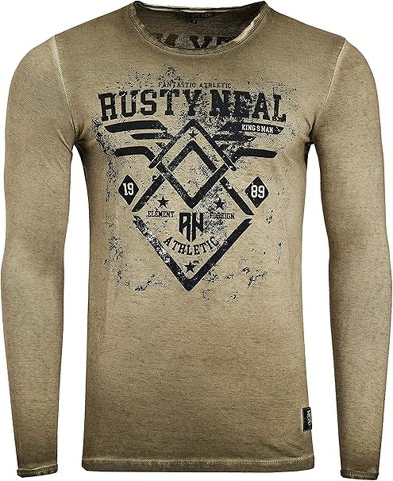 Rusty Neal Langarmshirt, mit eindrucksvollem Print günstig online kaufen