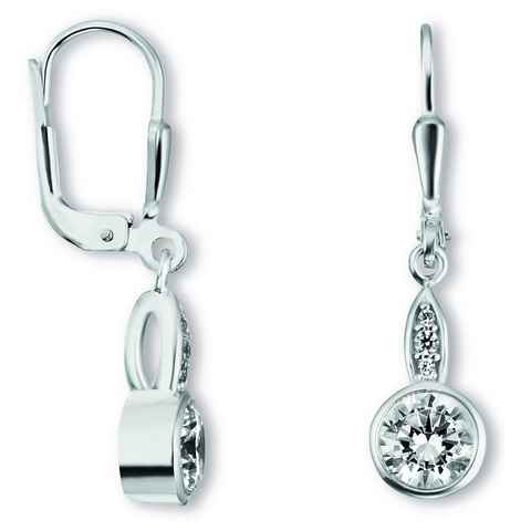 ONE ELEMENT Paar Ohrhänger Zirkonia Ohrringe Ohrhänger aus 925 Silber, Damen Silber Schmuck