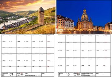 Seelenzauber Wandkalender Deutschlandzauber Planer DIN A3 Kalender für 2024 Städte Deutschland