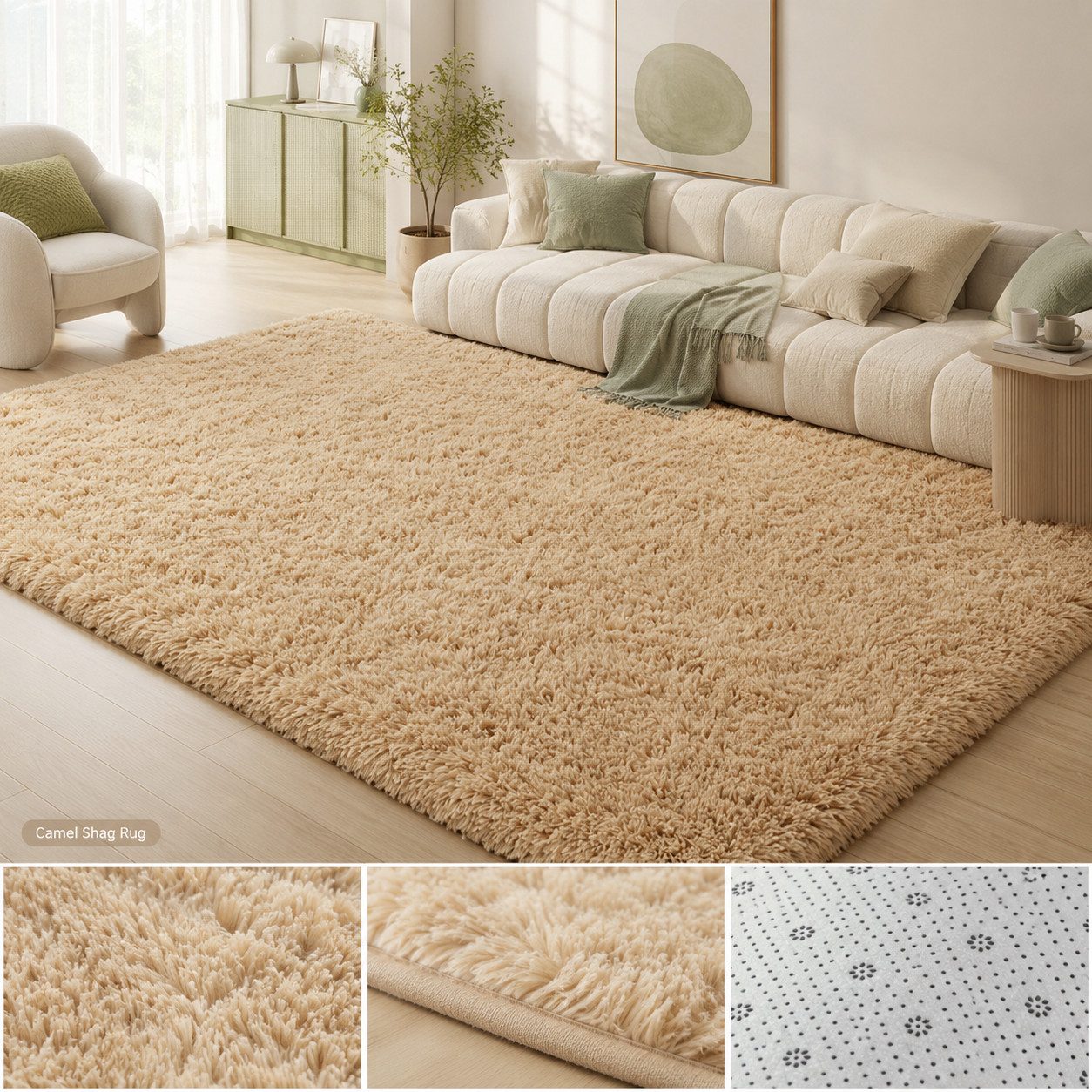Lochas Hochflor-Teppich Hochflor-Teppich weich & kuschelig für Wohnzimmer und Schlafzimmer – Bild 2 von 5