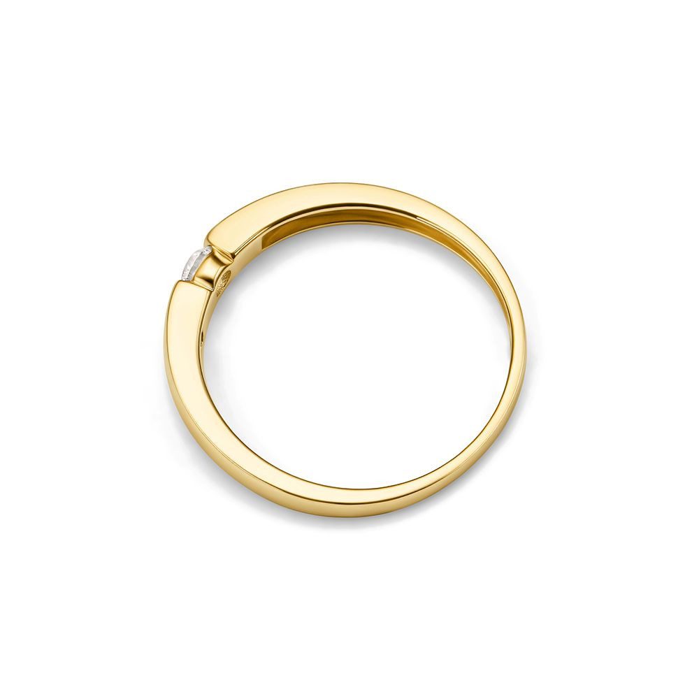Miore Verlobungsring Damen 9K Gelbgold Solitär Diamant in 0,05ct, 0,10ct, 0,15ct, 0,25ct, in Spannfassung - Echtgold