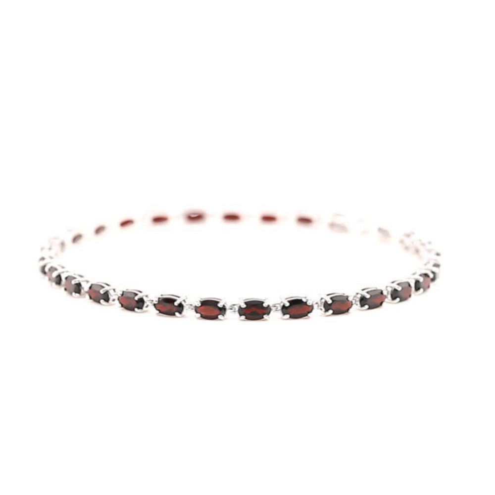 Cavill Silberarmband Cavill Granat Armband 925er Silber, 28 rote Granate, 7 günstig online kaufen