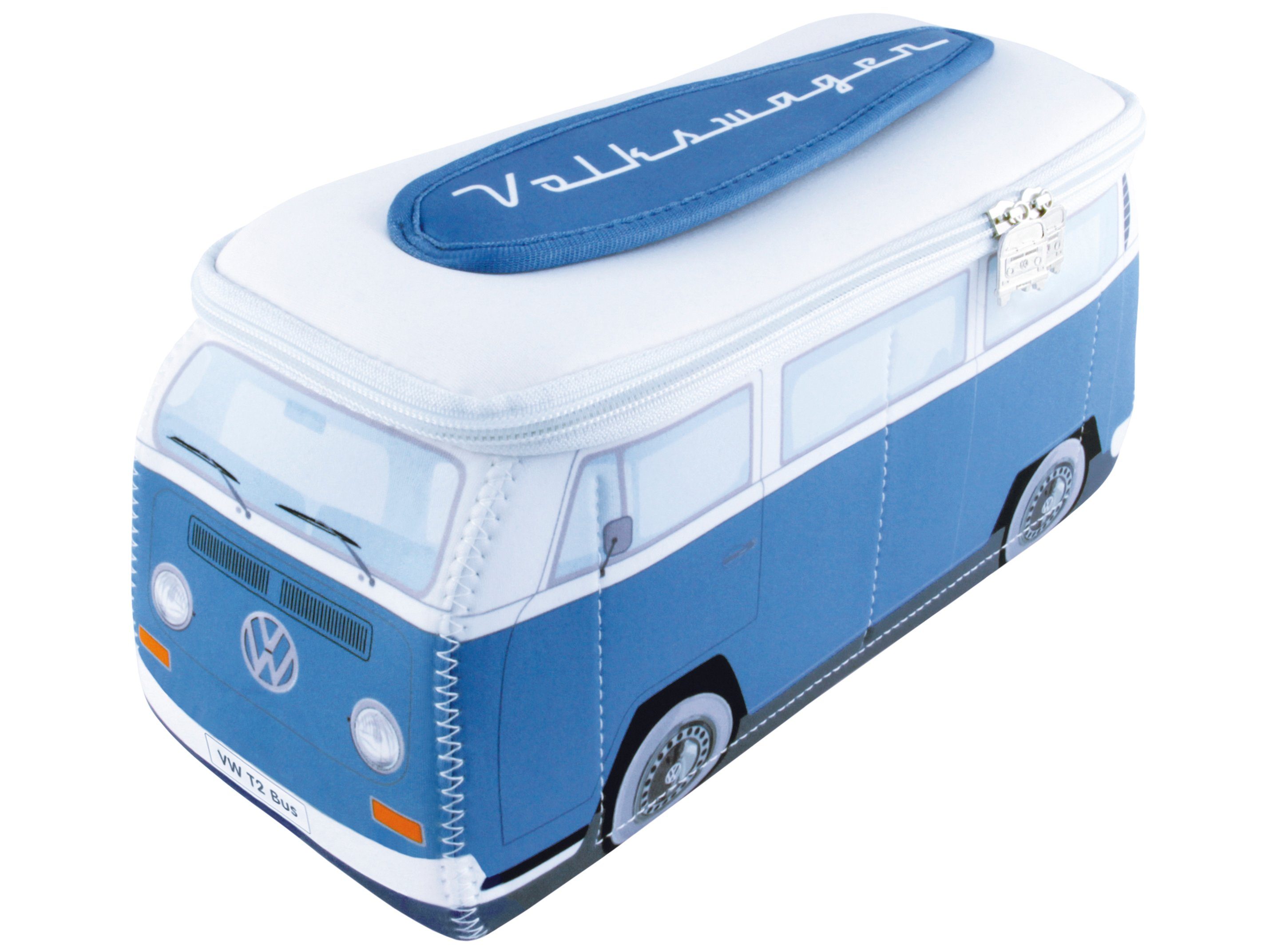 VW Collection by BRISA Kulturbeutel Volkswagen Universaltasche im VW Bulli T2 Design, Universaltasche aus Neopren, 30 x 14 x 12 cm