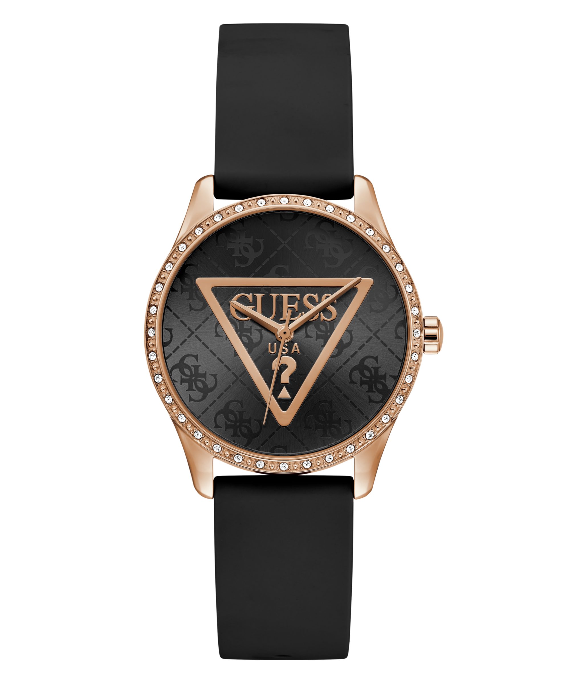 Guess Quarzuhr ROXY GW0942L3, Armbanduhr, Damenuhr, Silikonarmband, Kristallglas