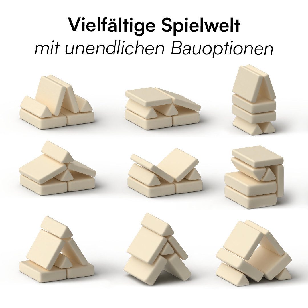 Bellabino Kindersofa Nile aus Schaumstoff Teilen, modulare Kinderspielcouch aus Cord, Beige, Mini-Variante für Kleinkinder, Cordbezug abnehmbar & waschbar, 130x – Bild 4 von 5