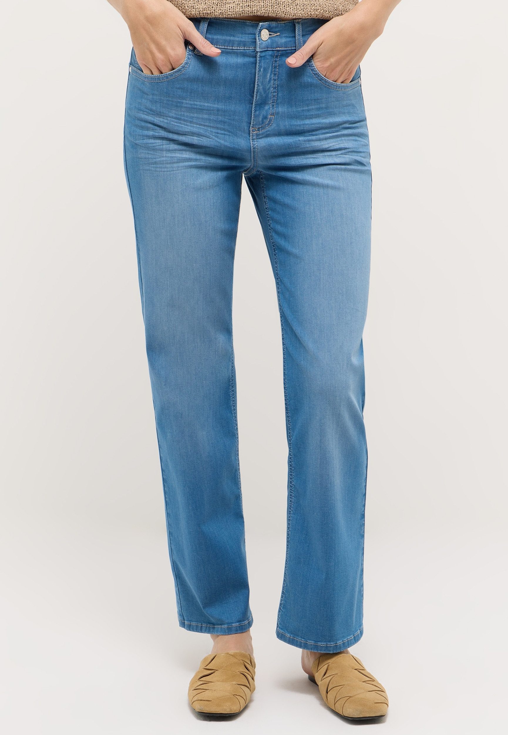 ANGELS Gerade Jeans LARA - Jeans - Straight Fit Damenjeans mit weitem Bein