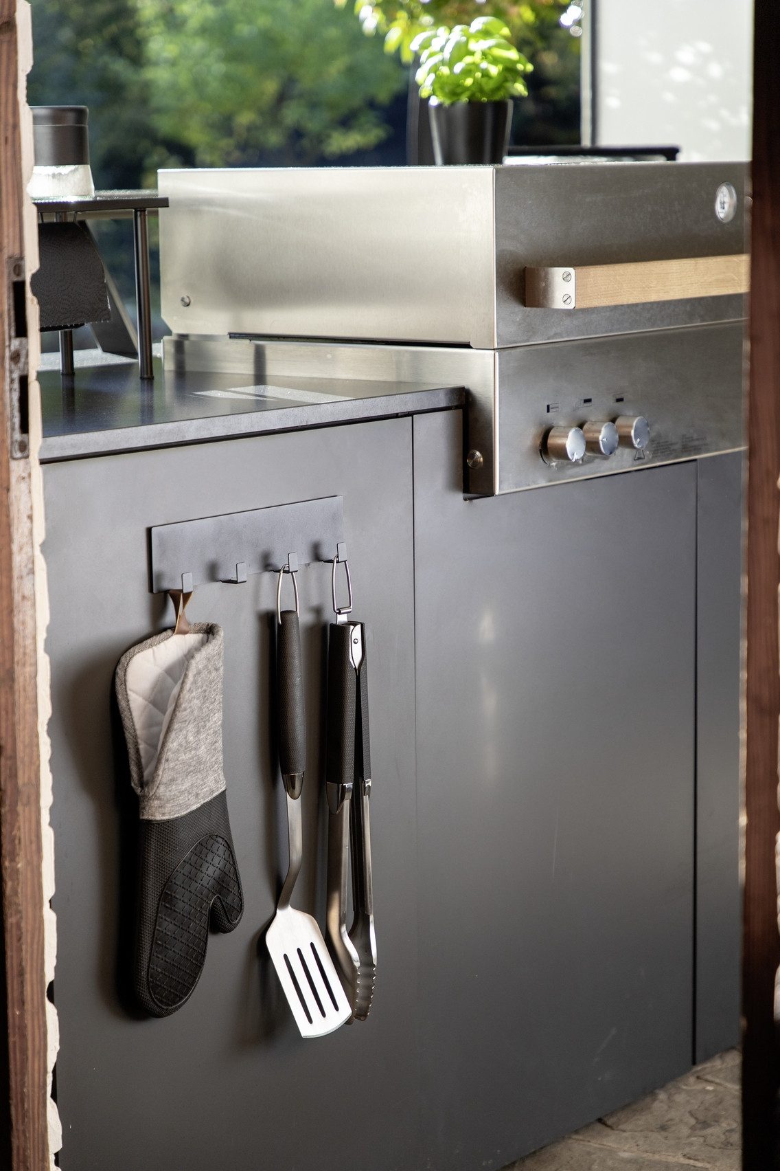 WENKO Grillbesteck-Set BBQ, (Set, 2 tlg), Pfannenwender & Grillzange, hitzebeständig, rostfreier Edelstahl