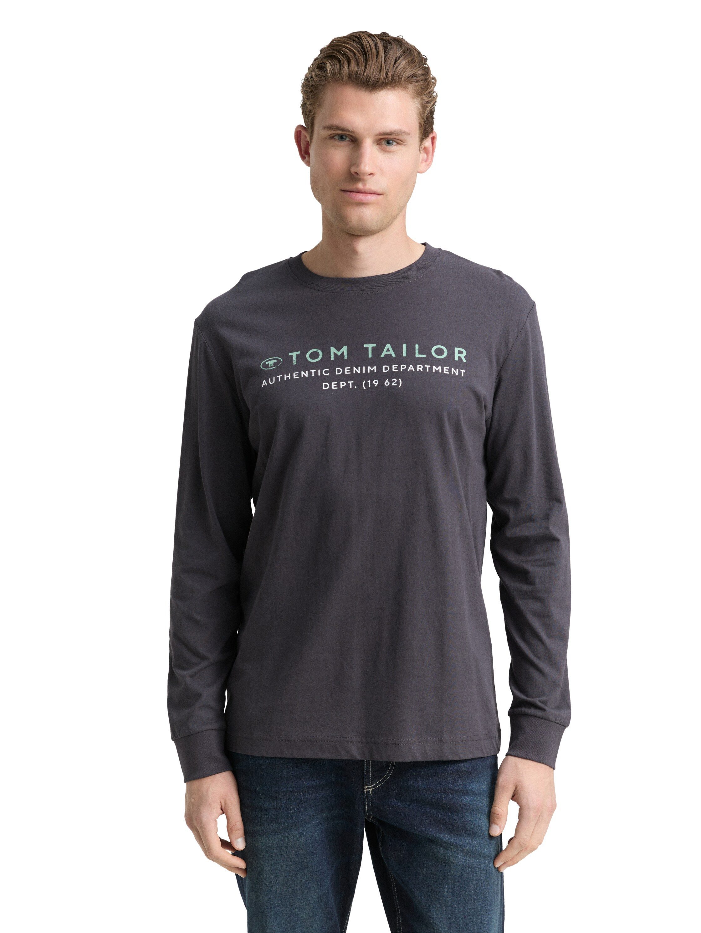 TOM TAILOR Langarmshirt mit Logo Print