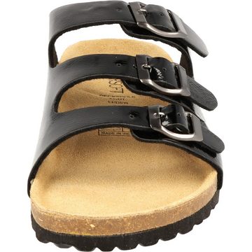 SUPERSOFT Damen Komfort Sandale274-856 Lederfußbett Schwarz Pantolette