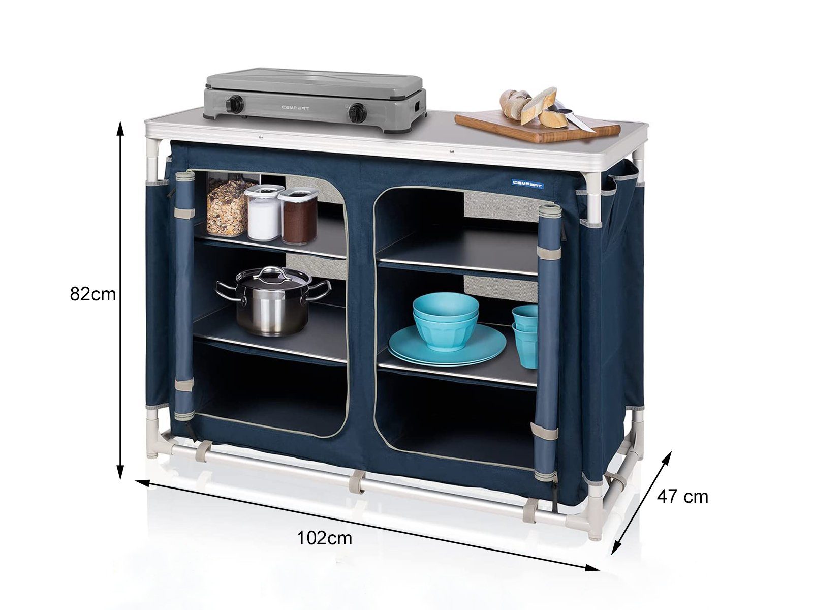 Campart Stoffschrank Outdoor-Schrank Camping Küchenbox faltbar günstig online kaufen