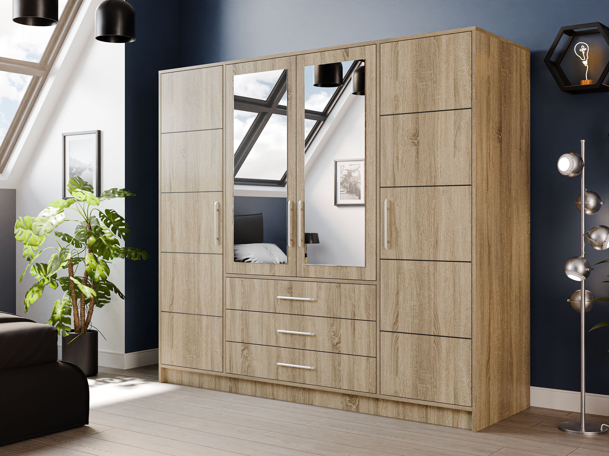 MIRJAN24 Kleiderschrank Bali 4D (mit Drehtüren, günstig online kaufen