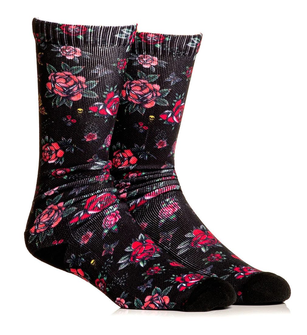 Sullen Clothing Freizeitsocken Mariposa Schwarz Strümpfe Art Collective Tattoo Schmetterlinge