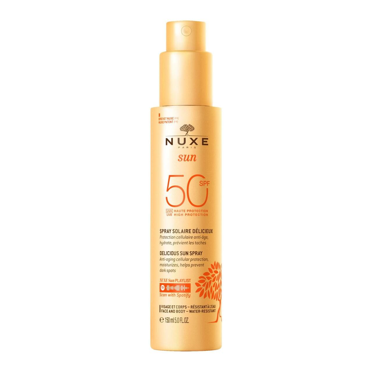 Nuxe Sonnenschutzspray Sun Spray Fondant Haute Protection SPF 50, für Alle Hauttypen
