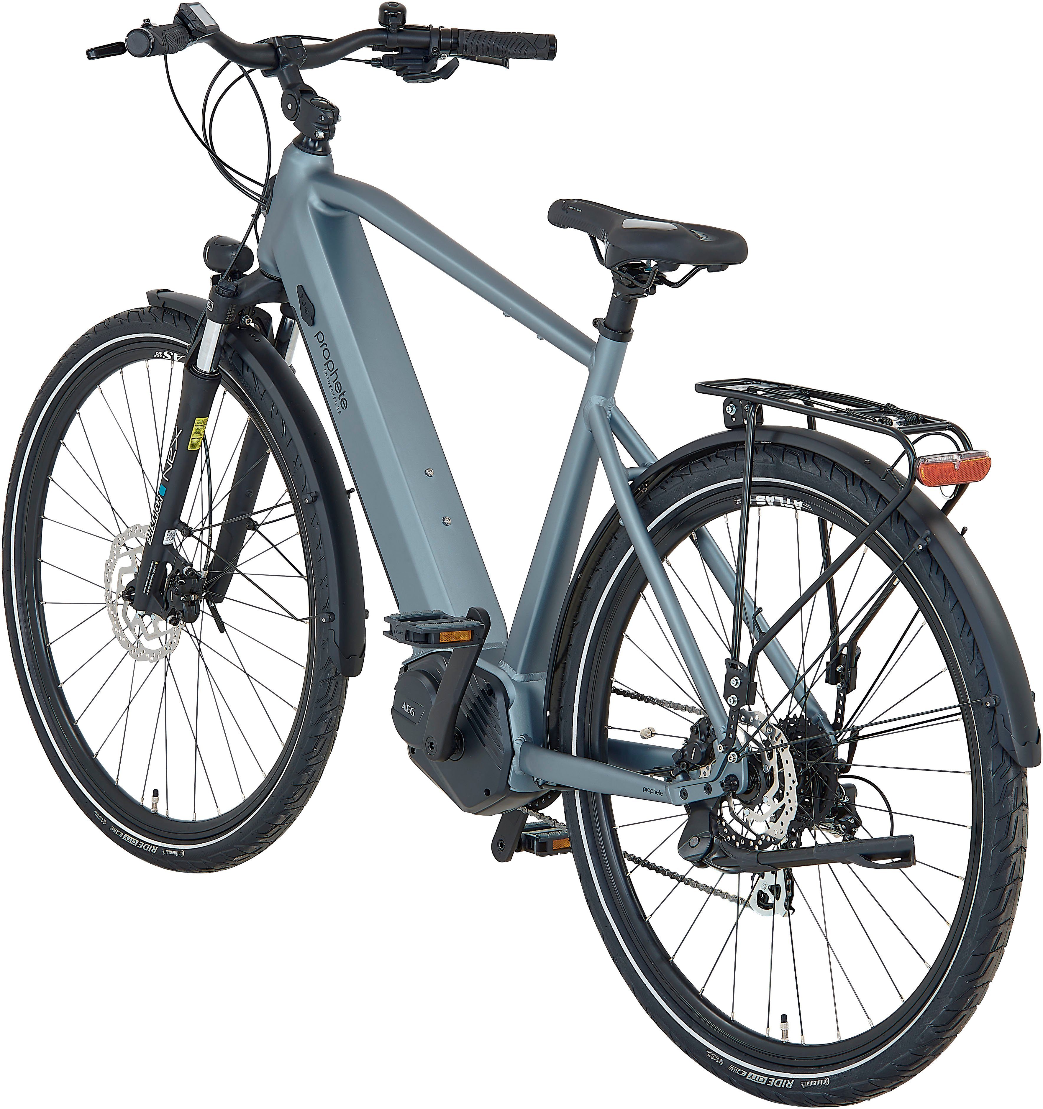 Prophete E-Bike Trekkingrad Entdecker 3.8, 8 Gang Shimano Altus Schaltwerk, Kettenschaltung, Mittelmotor, 540 Wh, Pedelec, Elektrofahrrad für Herren