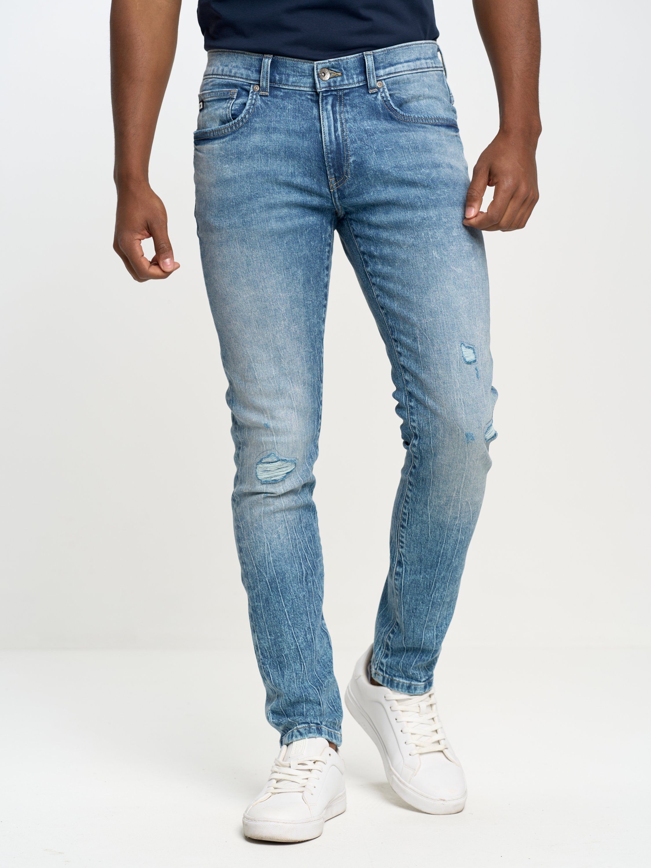 BIG STAR Skinny-fit-Jeans (1-tlg) mittelblau OWEN