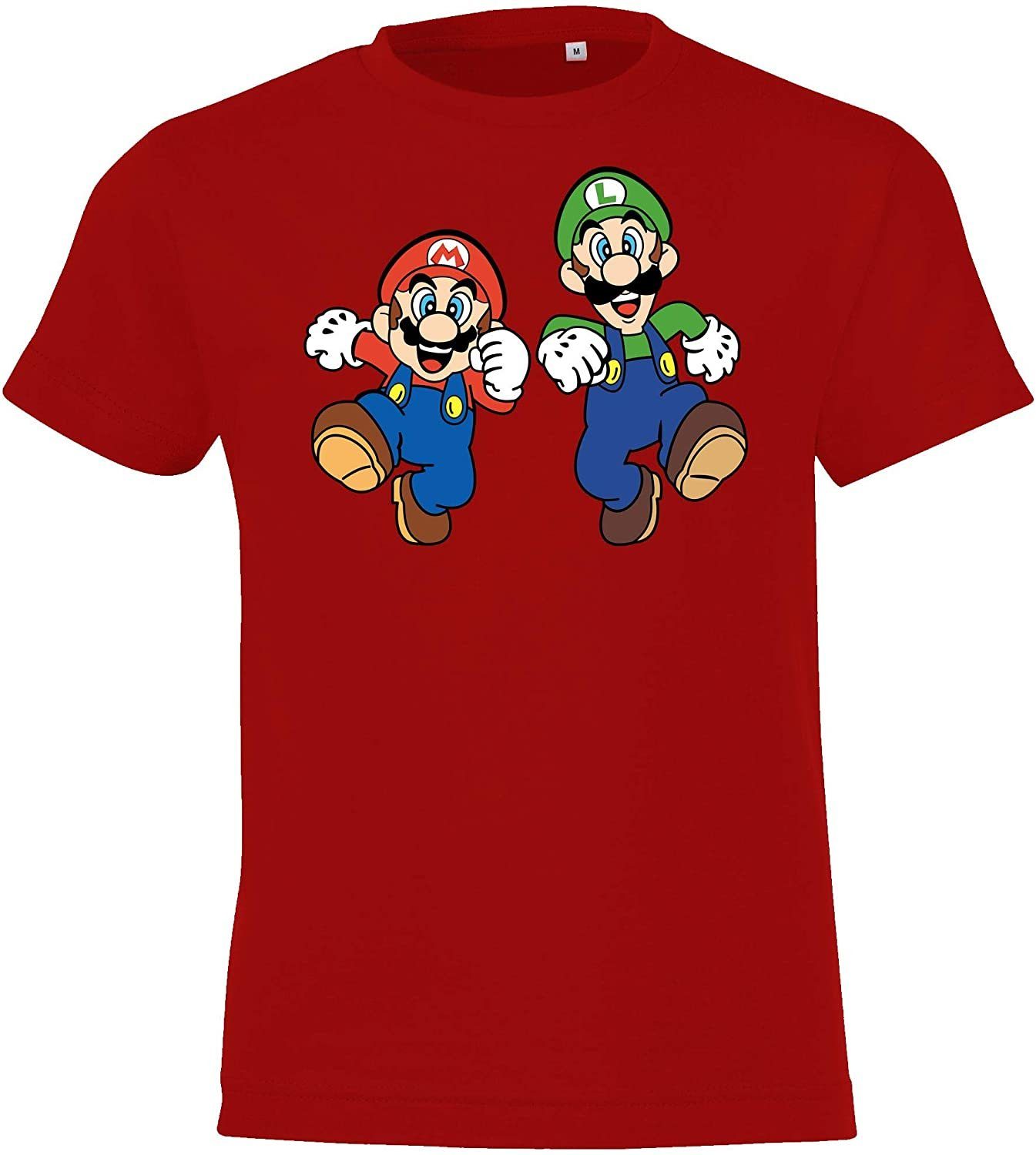 Mario Youth T-Shirt Print Designz Kinder mit T-Shirt Luigi Rot Baby & modischem