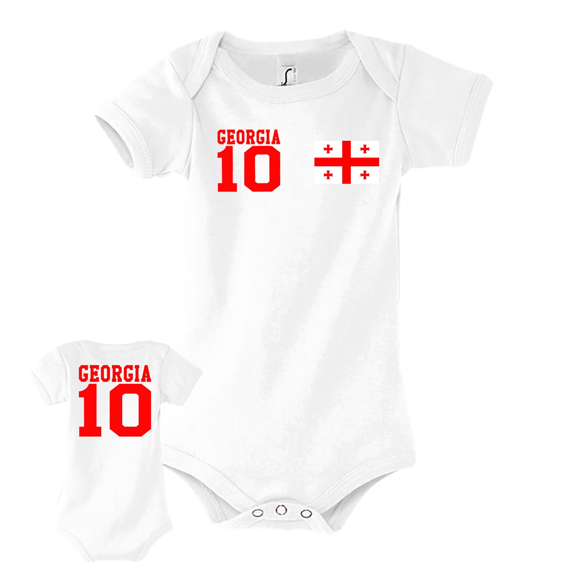 Strampler Georgien Kinder Baby Georgia Sport Trikot Fußball Meister WM Europa EM